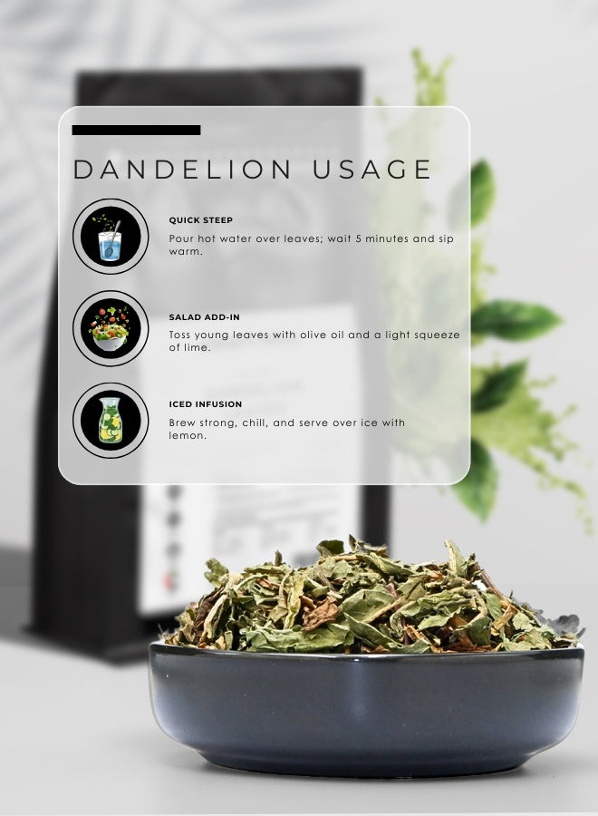 AWAFI MILL Dandelion Leaves 100g | Dried Dandelion Greens | Bold Herbal Brew | Loose Leaf - Image 2